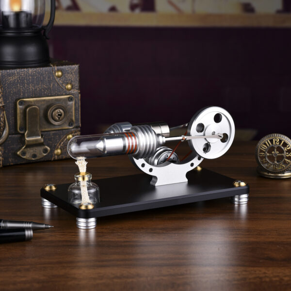 M14-03-S Aluminum Single Cylinder Stirling Engine Model - High Temp Engine - Image 4