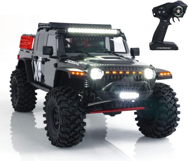 US STOCK CROSSRC 4WD 1/8 EMO X4 RC Off Road Vehicle 4x4 Radio Control Rock Crawler Car Differential Lock 2Speed Brushed Motor ESC Model