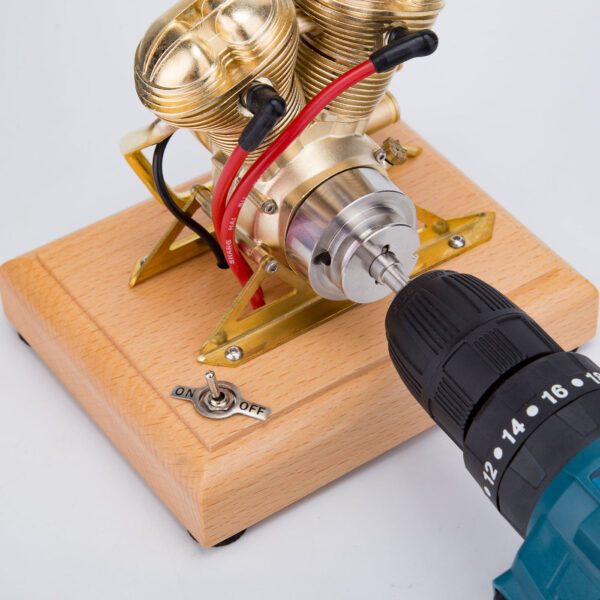 R28 4.3CC Mini OHV V-Twin V2 Engine Double-cylinder Four-stroke Motorcycle Gasoline IC Engine Model - Image 3